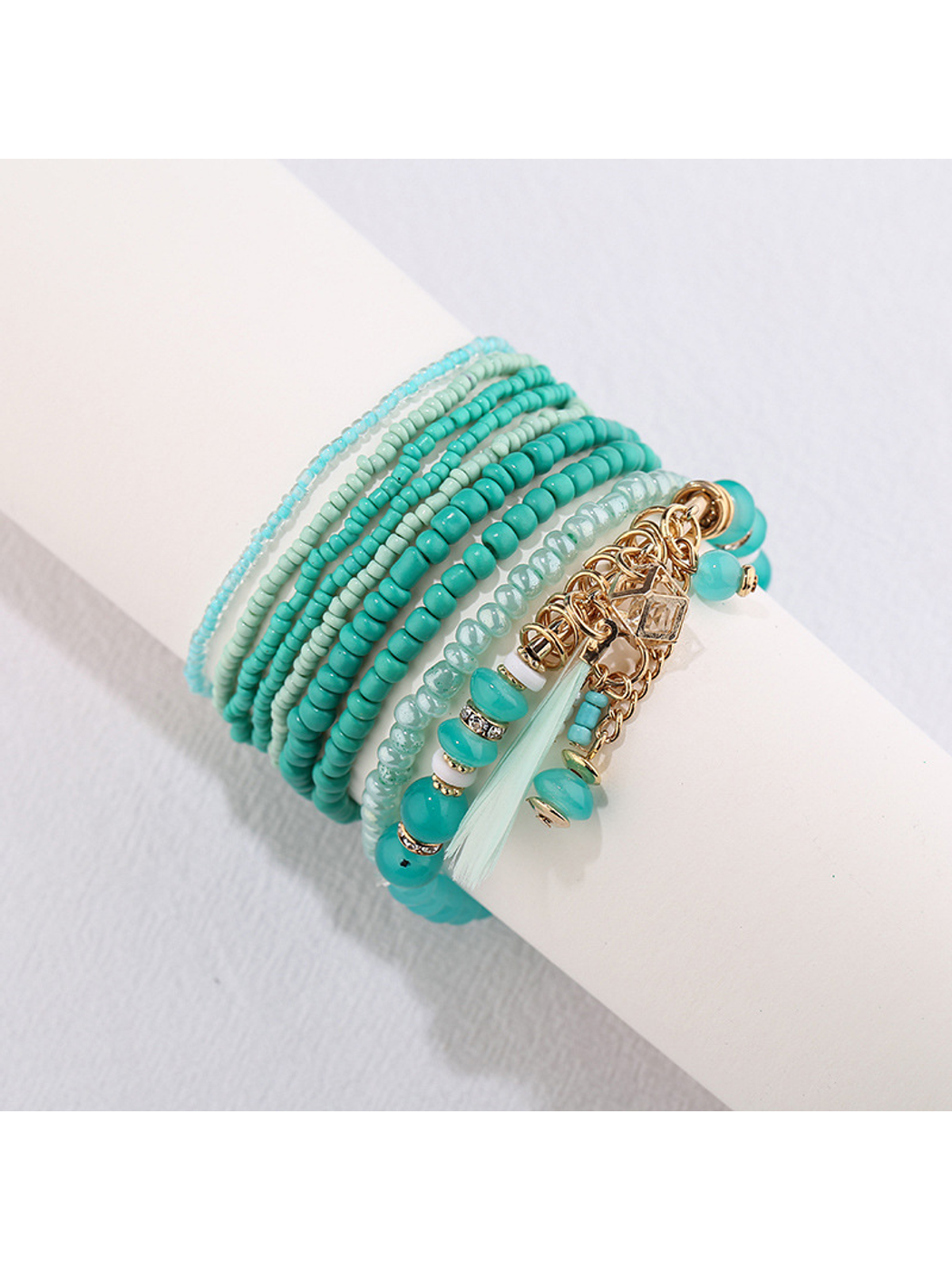 Lovra - Bohemian Multilayer Beaded Pendant Bracelet