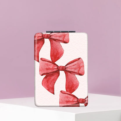 Mirroray - Portable Bow Print Folding Makeup Mirror