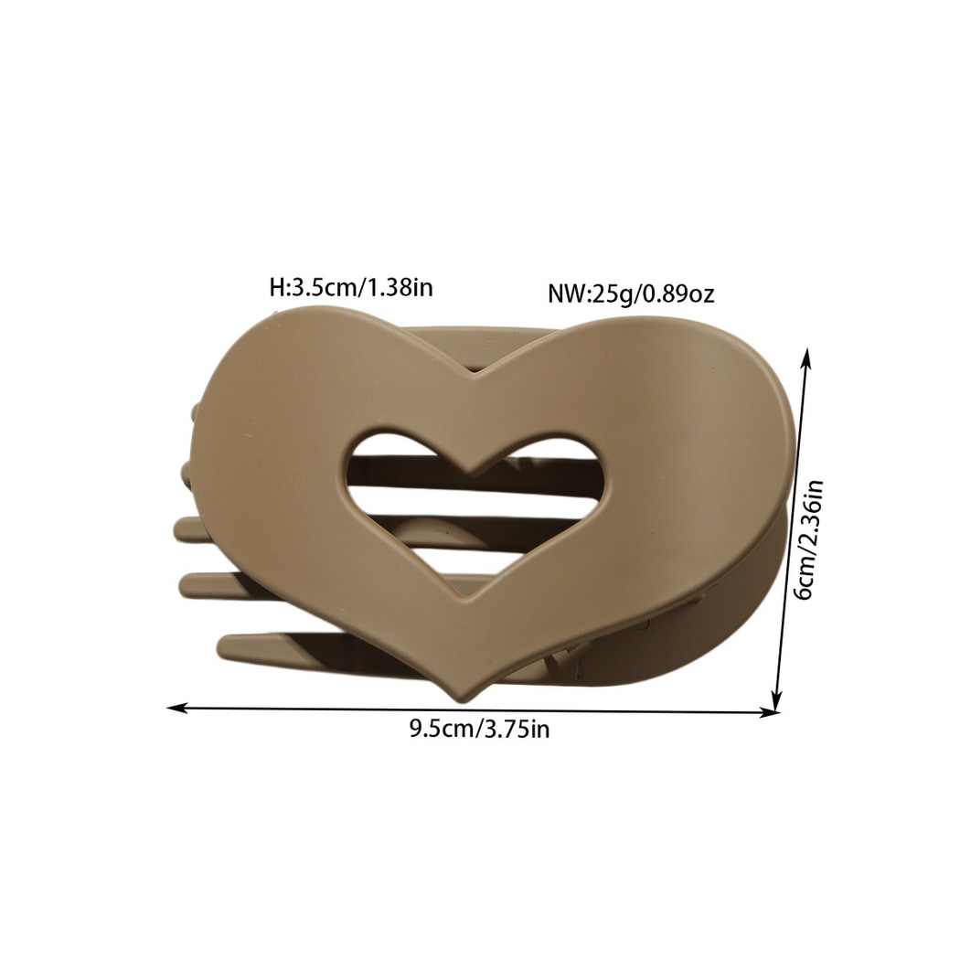 Beau - Heart Cutout Matte Hair Clip