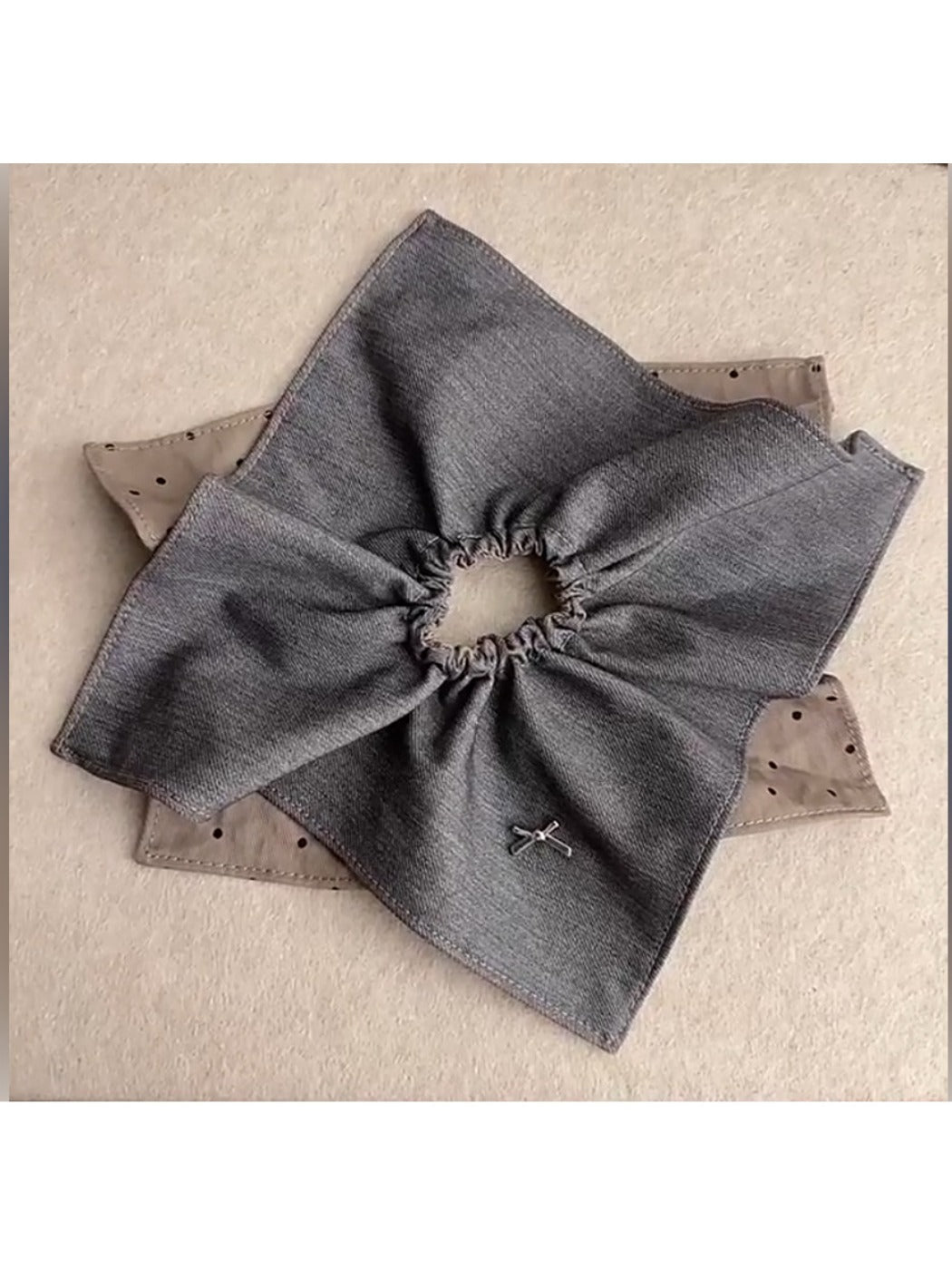 Gifty - Denim Square Scarf Hair Tie