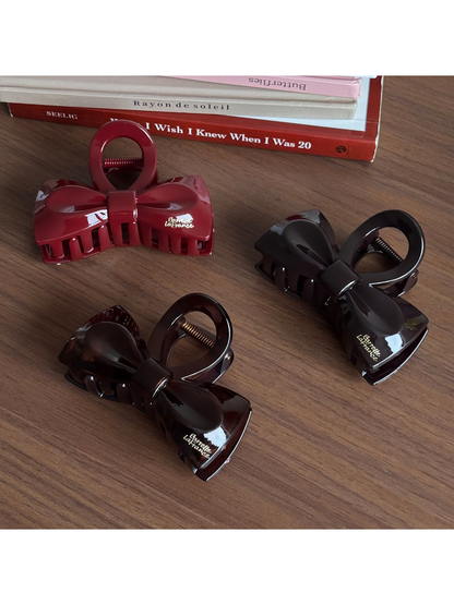 Beau - Glossy Bow Shape Geometric Claw Clip