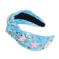 Gifty - Starfish Accent Sequined Wide Knot Headband