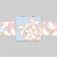 Mirroray - Pink Floral Print Square Compact Mirror