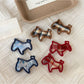 Beau - Plaid Pony-Shaped Side Hair Clip