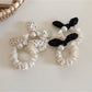 Gifty - Polka Dot Rabbit Ear Bow Elastic Scrunchie