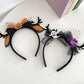 Gifty - Halloween Pumpkin Ghost Lace Dress-Up Headband