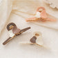 Beau - Dainty Interlocking Hearts Hair Claw Clip