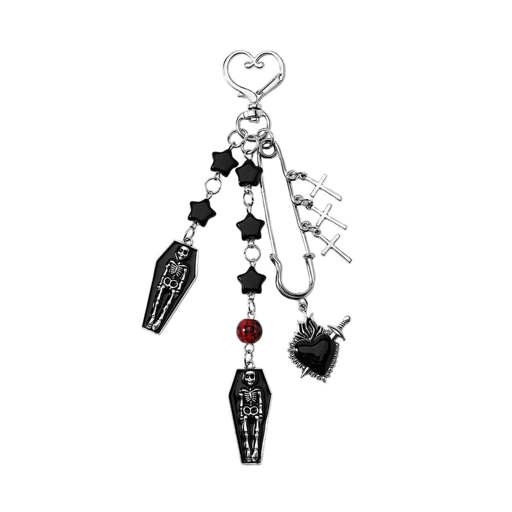 Keypus - Halloween Cross Coffin Charm Keychain