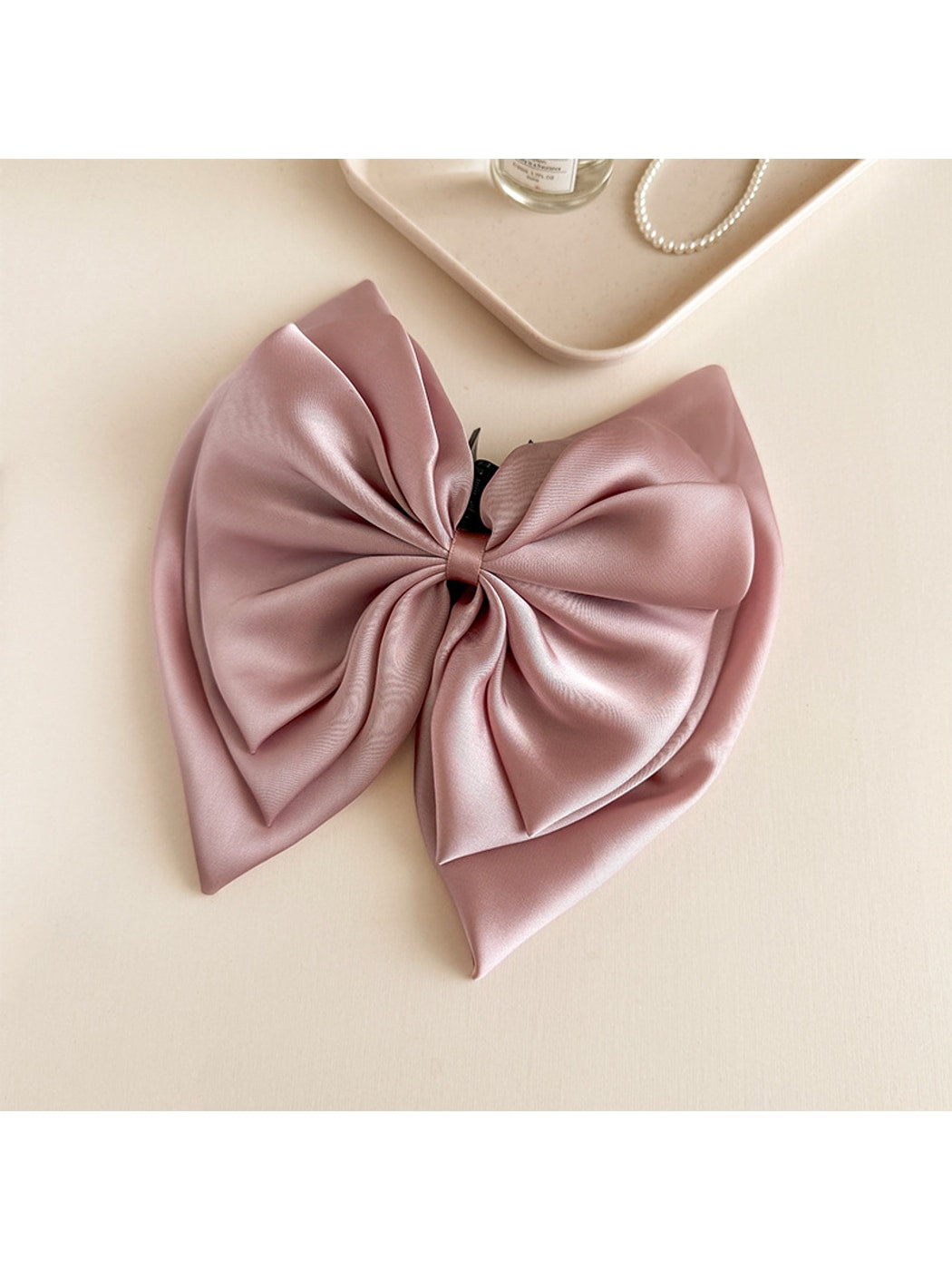 Beau - Layered Bow Polyester Claw Clip