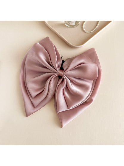 Beau - Layered Bow Polyester Claw Clip
