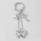 Keypus - Silver Key Heart Bow Alloy Bag Charm Keychain