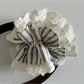 Gifty - Striped Lace Double Layer Hair Scrunchie