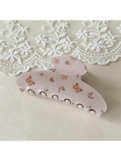 Beau - Butterfly Print Glossy PVC Claw Clip