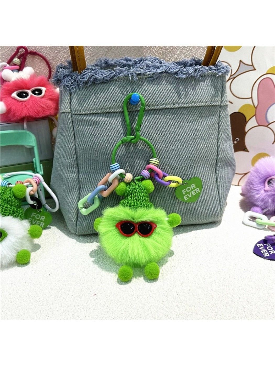 Keypus - Plush Pompom Bag Charm