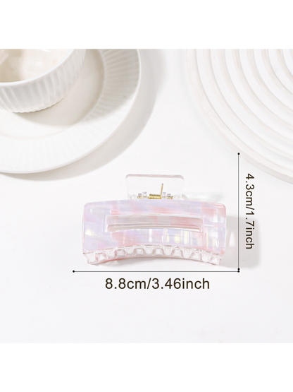 Beau - Iridescent Transparent Cutout Claw Clip