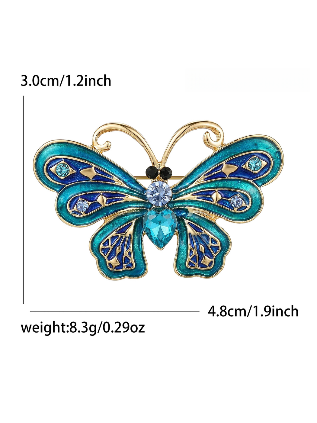 Brovia - Color Enamel Butterfly Insect Alloy Brooch