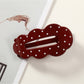 Beau - Polka Dot Cloud Shape PC Duckbill Hair Clip