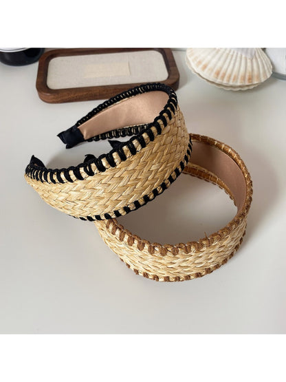 Close-up of Gifty wide headband showing textured fabric and stitching