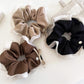 Gifty - Solid Color Bow Fabric Hair Ties