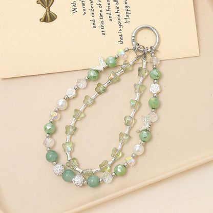 Keypus - Double Chain Beaded Butterfly Keychain