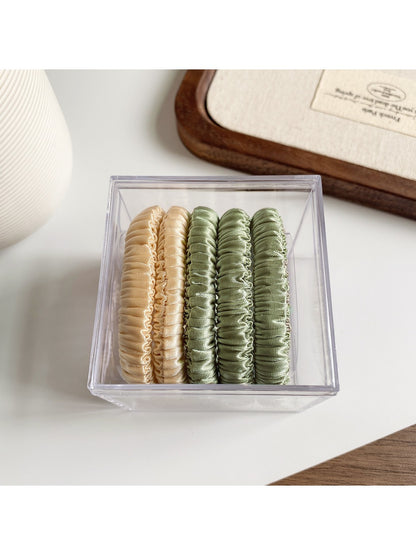 Gifty - Minimalist Satin Sausage-Shaped Hair Tie