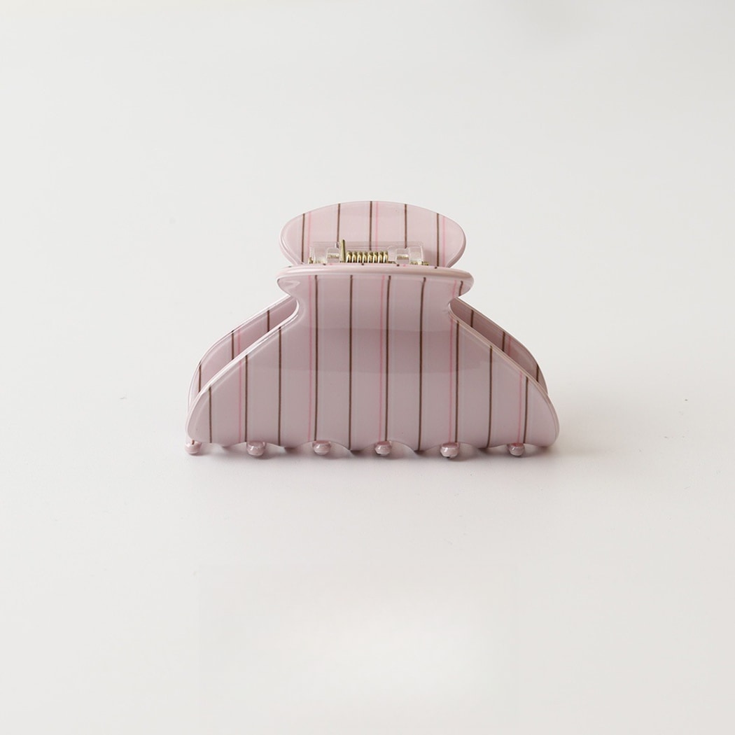 Beau - PVC Striped Pattern Curved Claw Clip