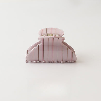 Beau - PVC Striped Pattern Curved Claw Clip