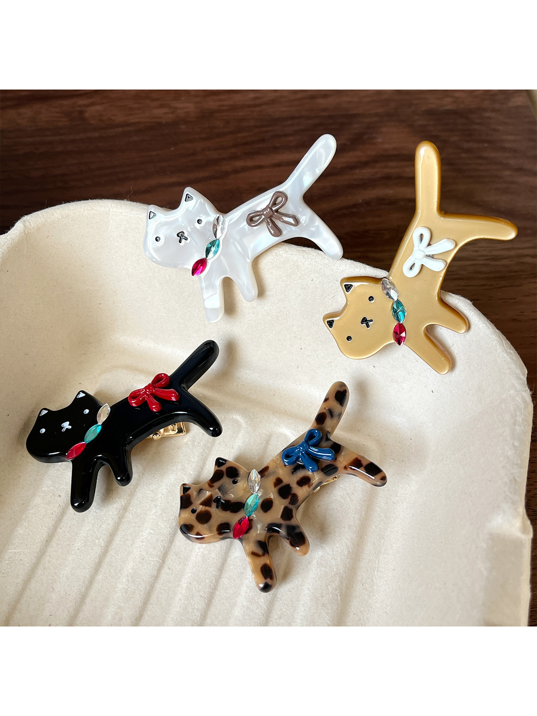 Gifty - Kitten Shape Hair Clip and Hair Tie