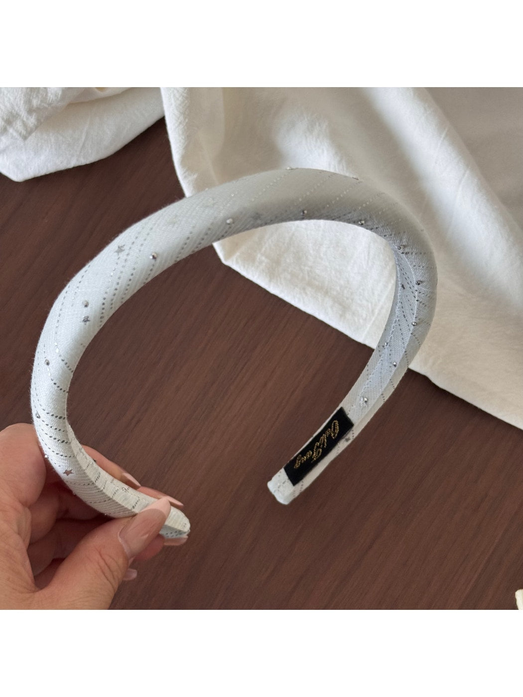 Gifty - Irregular Sparkly Fabric Covered Women's Headband