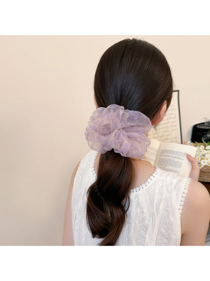 Gifty - Soft Printed Sheer Mesh Elastic Hair Scrunchie