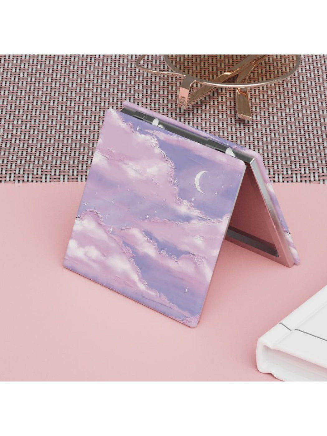 Mirroray - Crescent Themed Illustrated Square Vanity Mirror