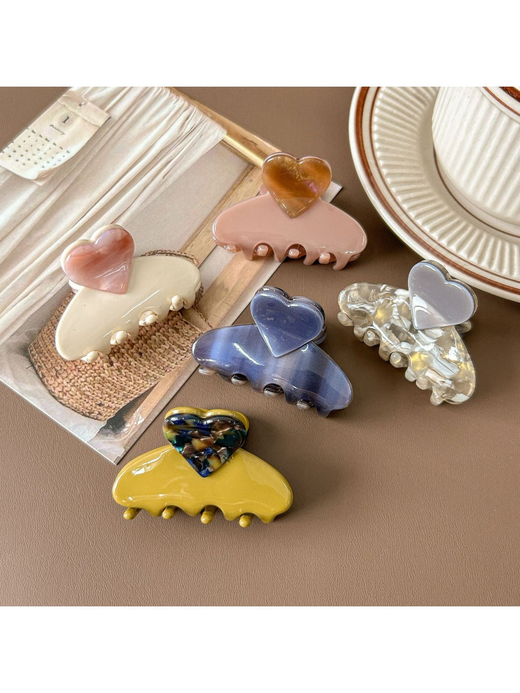 Beau - Sweet Heart Ombre Claw Clip