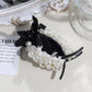 Beau - Beaded Bow Accent Plastic Claw Clip