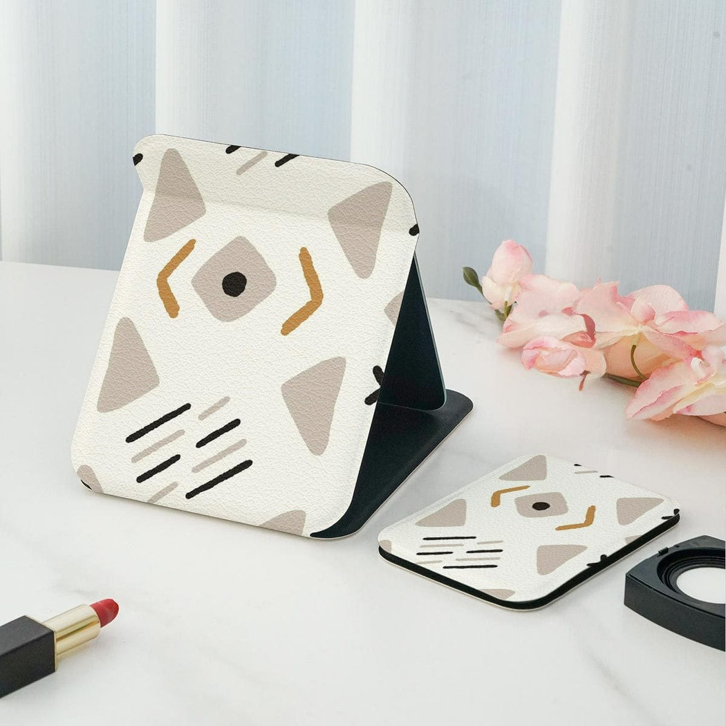 Mirroray - Double Sided Print Desktop Folding Makeup Mirror