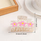 Beau - Sweet Style Pink Flower Pattern Claw Clip