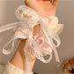 Gifty - Soft Lace Ribbon Bow Scrunchie