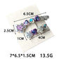 Beau flower hair clip worn in styled hair, showcasing its decorative sparkle