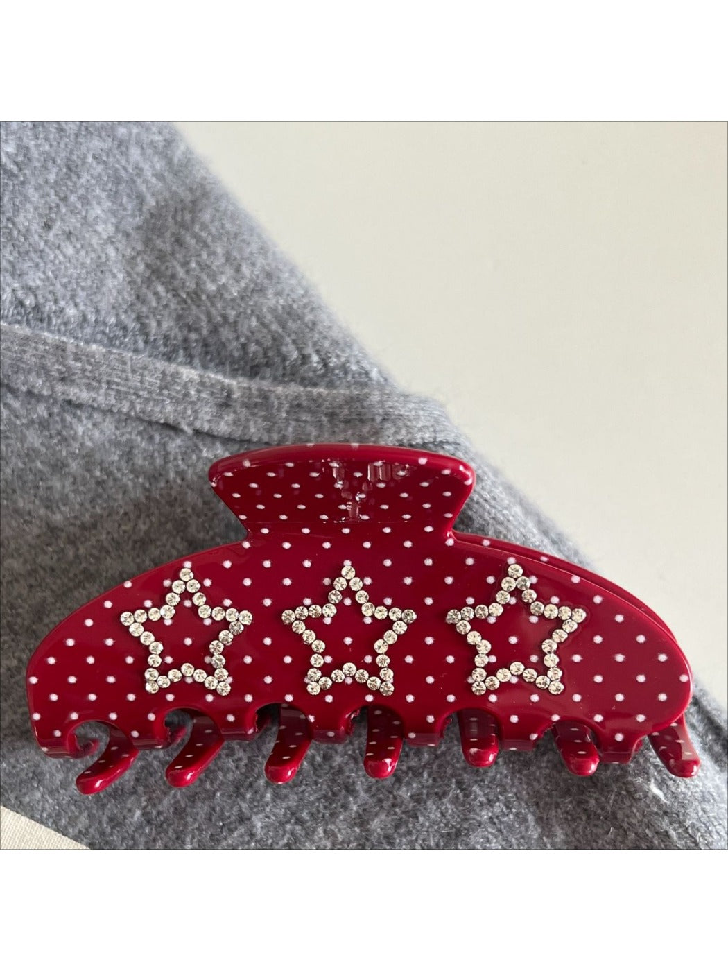 Beau - Star Polka Dot Pattern Hair Clip