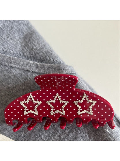 Beau - Star Polka Dot Pattern Hair Clip