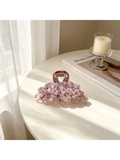Beau - Decorative Shiny Flower Cluster Claw Hair Clip