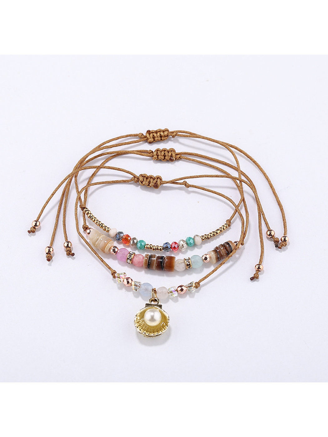Lovra - Bohemian Beaded Alloy String Bracelet