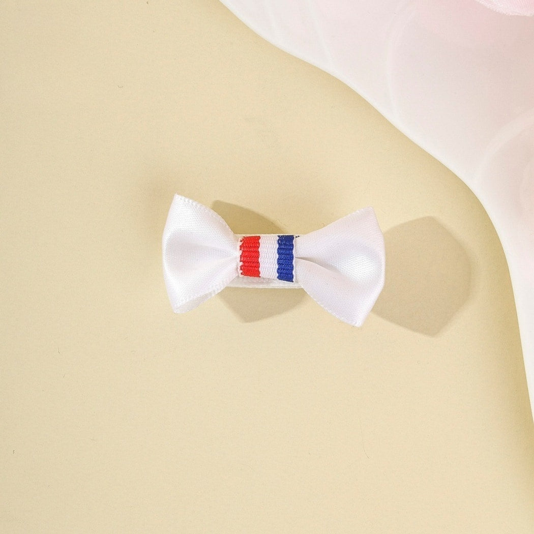 Beau - Cute Striped Bow Design Hair Clip