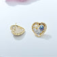Earedge - Heart Shaped Elegant Oil Painting Style Earrings