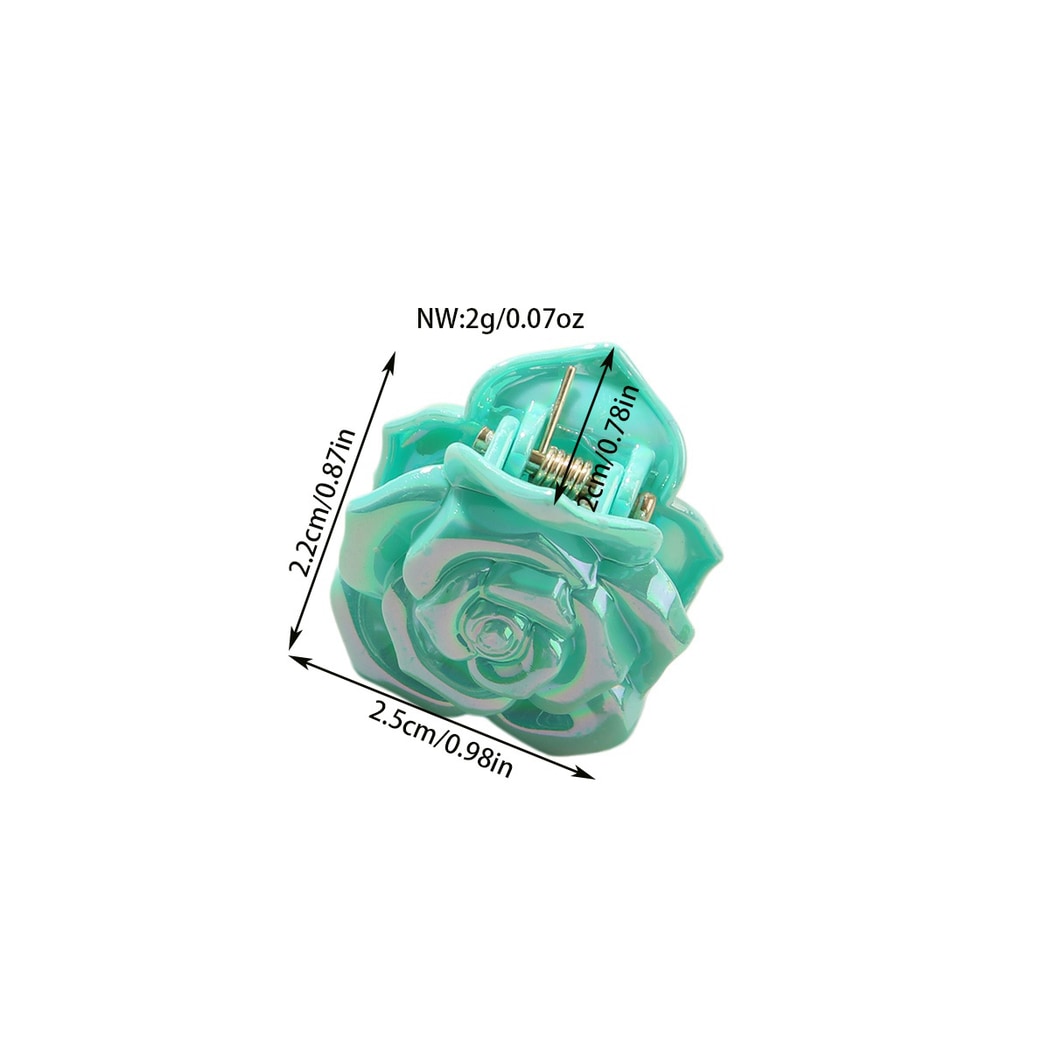 Beau - Sweet Rose Flower Gloss Finish Hair Claw Clip