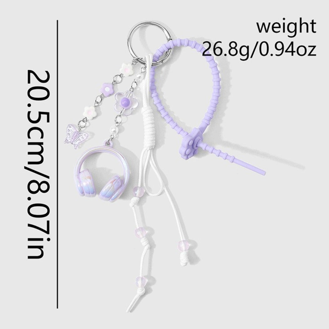 Keypus - Elegant Headphone Charm Keychain