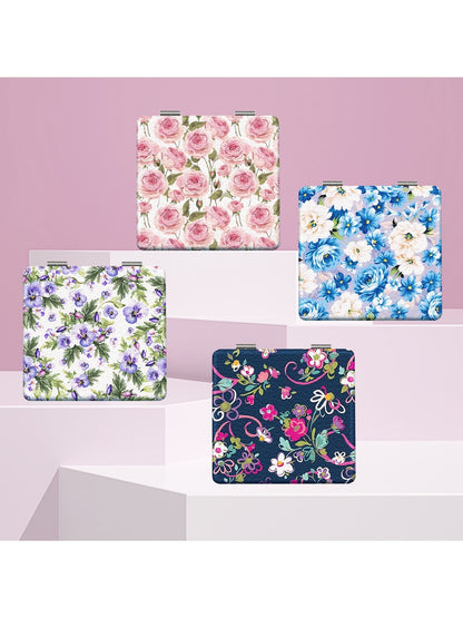 Mirroray - Floral Pattern Portable Folding Makeup Mirror
