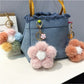 Keypus - Colorful Plush Flower Bag Charm Keychain