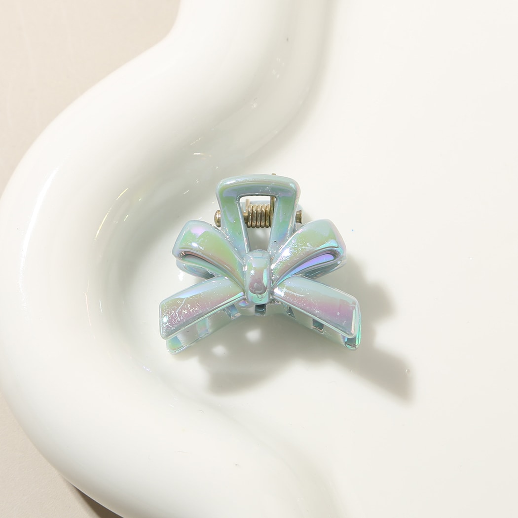 Beau - Glossy Bow Design PS Alloy Claw Hair Clip