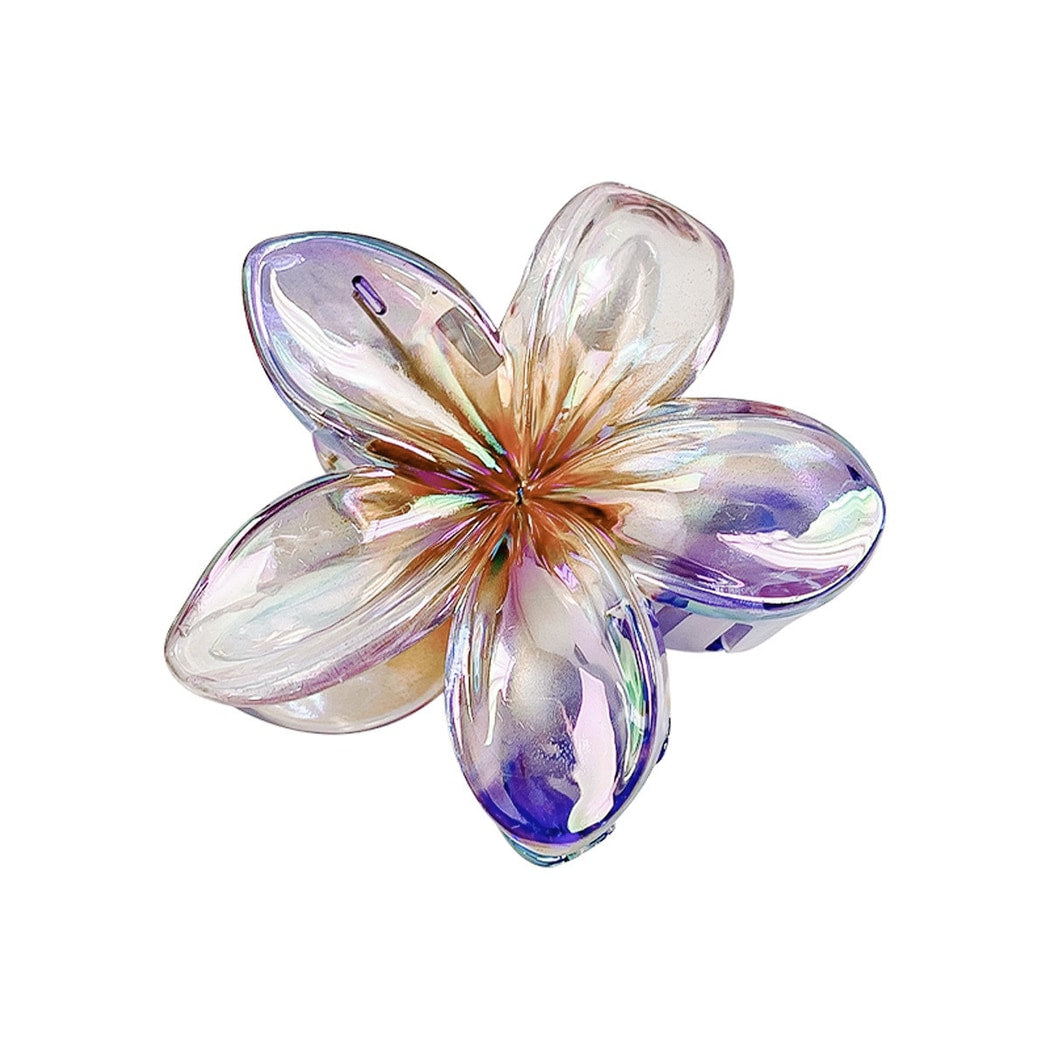 Beau - Iridescent Flower Design Claw Clip