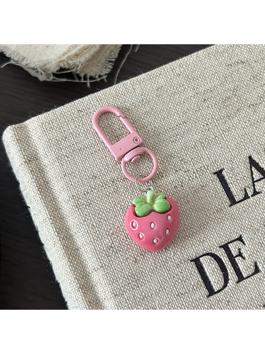 Keypus - Cute Strawberry Fruit Charm Alloy Keychain